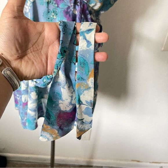 Free People Freddy Tie belt Mini Dress in Night Combo size Large NWOT - Picture 4 of 7